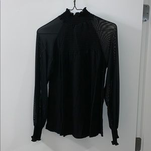 see through sleeve top